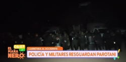 Fuerte operativo en Parotani: Policías y militares inician el despeje de la carretera al occidente
